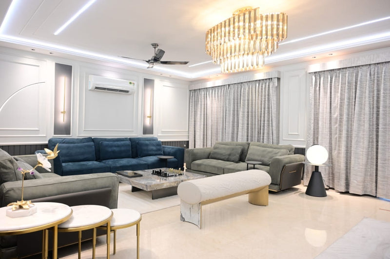Complete Home Lighting, Chandeliers to Architectural Lights – Residence, Sandesh Vihar, Pitampura, Delhi