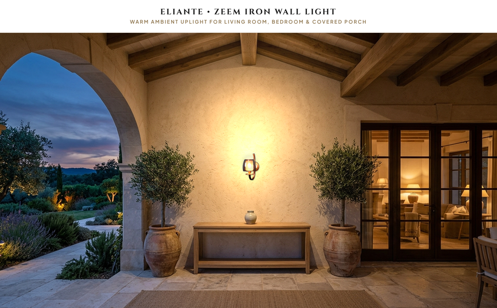 ELIANTE Zeem Iron Wall Light Hero Lifestyle