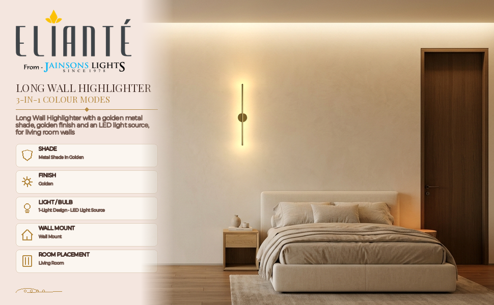 Modern Long Wall Highlighter Light feature panel