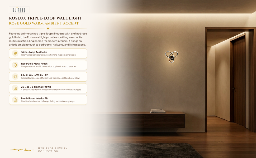 Roslux Wall Light feature panel