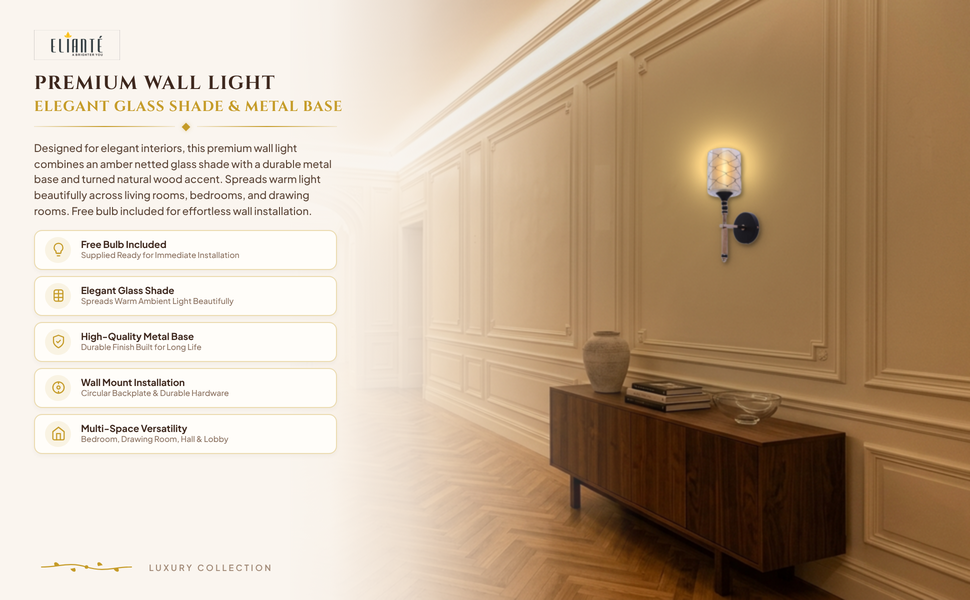 ELAINTE Premium Wall Light feature panel