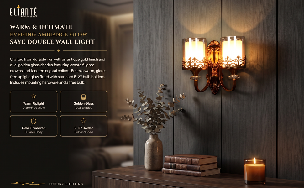 ELIANTE Saye Modern Double Wall Light Ambiance Panel