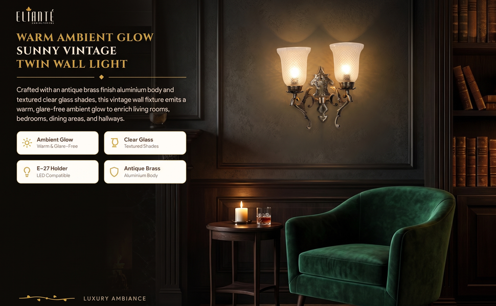 ELIANTE Sunny Vintage Twin Wall Light Ambiance Panel