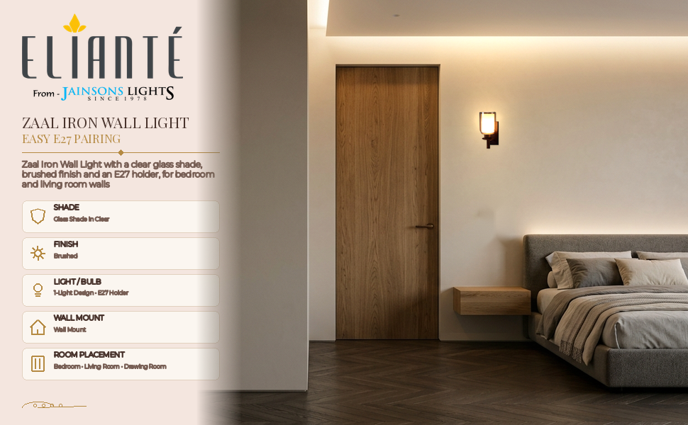 ELIANTE Zaal Iron Wall Light Ambiance Panel