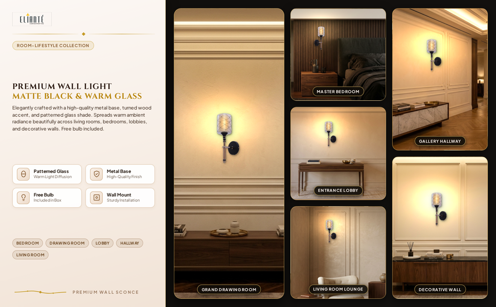 ELIANTE ELAINTE Premium Wall Light Room Lifestyle Grid