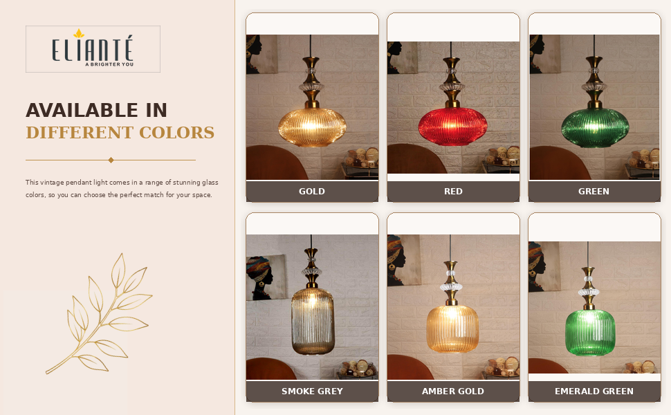 multi color options of haning light