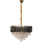 1015-500Mm Eliante Black And Gold Crystal Chandeliers  - Inbuilt Led Color Cw + Ww + Nw