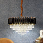 1015-600Mm Eliante Black And Gold Crystal Chandeliers  - Inbuilt Led Color Cw + Ww + Nw