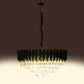 1015-600Mm Eliante Black And Gold Crystal Chandeliers  - Inbuilt Led Color Cw + Ww + Nw