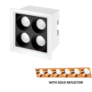 4 Led Square Gold Round Reflector Linea 20 Linear Laser Spot Light 8w ALLN2008RR