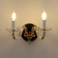 Gold Metal Wall Light - 6532-2W - CRYSTAL - Included Bulb