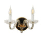 Gold Metal Wall Light - 6532-2W - CRYSTAL - Included Bulb