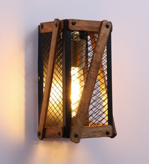 Brown Metal Wall Light -Js-111-1w - Included Bulb