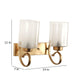 Gold Metal Wall Light - RS-07-2W-SQ - Included Bulb