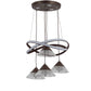 Brown Metal Hanging Light - a-215-4lp - Included Bulb
