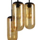 Gold Glass Hanging Light CAPSUL-HL-GOLD-3LP