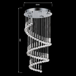 Jaquar Tortile chandelier with asfour almaaza crystal