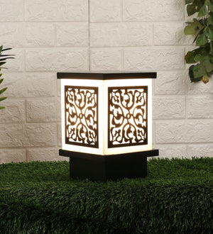 Black Metal Outdoor Wall Light - LAZER-NO-1 - Included Bulb
