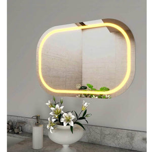 Light Border with Rectangular Oval Led Mirror