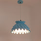BLUE Metal Hanging Light - JNO-03-bl-wh - Included Bulb