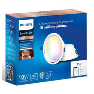 Philips Aura Style Edge 10w Smart Wiz Wifi Coloured Led Downlighter