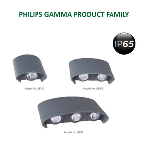 Philips 58161 Gamma 7W, ThreeHead LED Wall Light