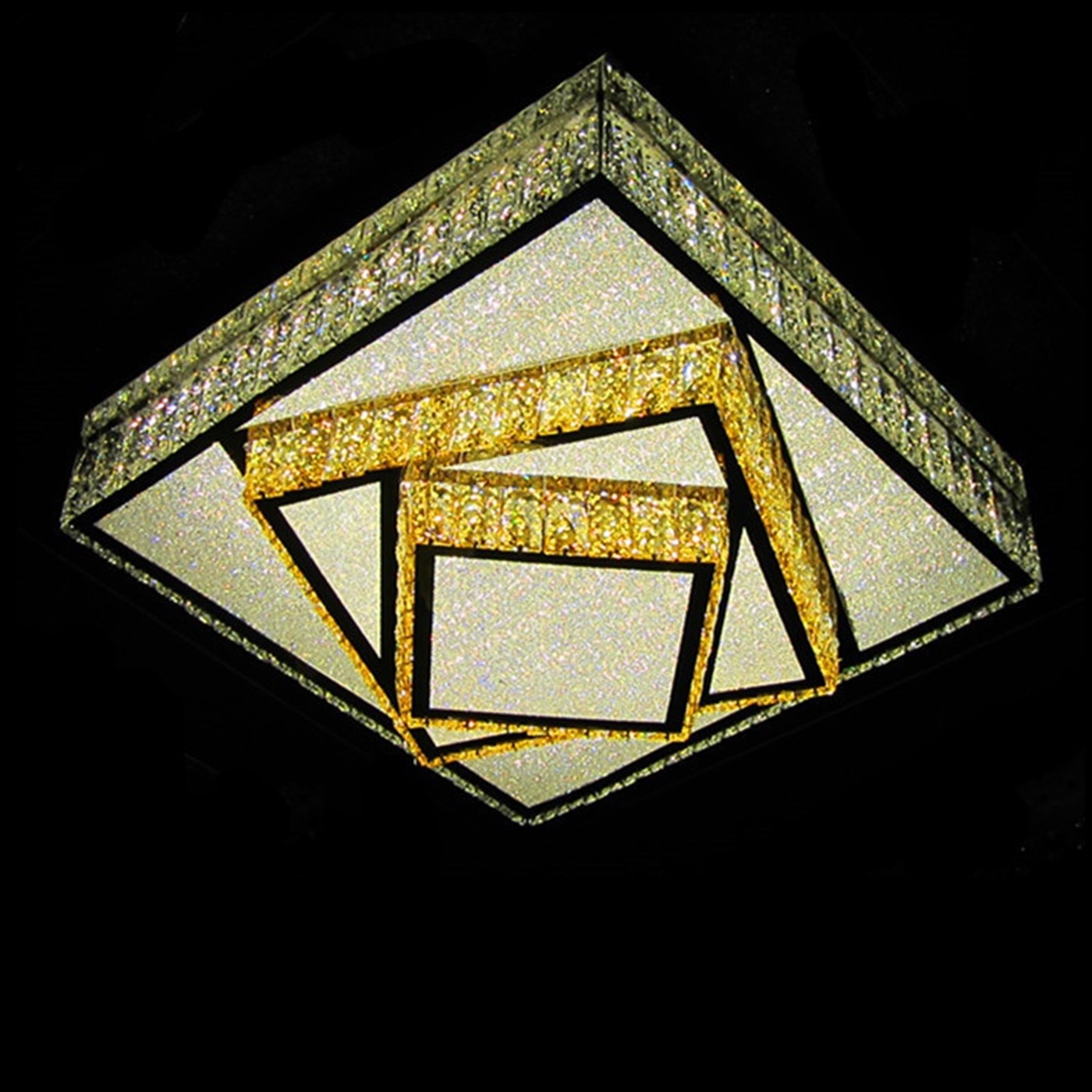 Led Thali Crystal Chandelier