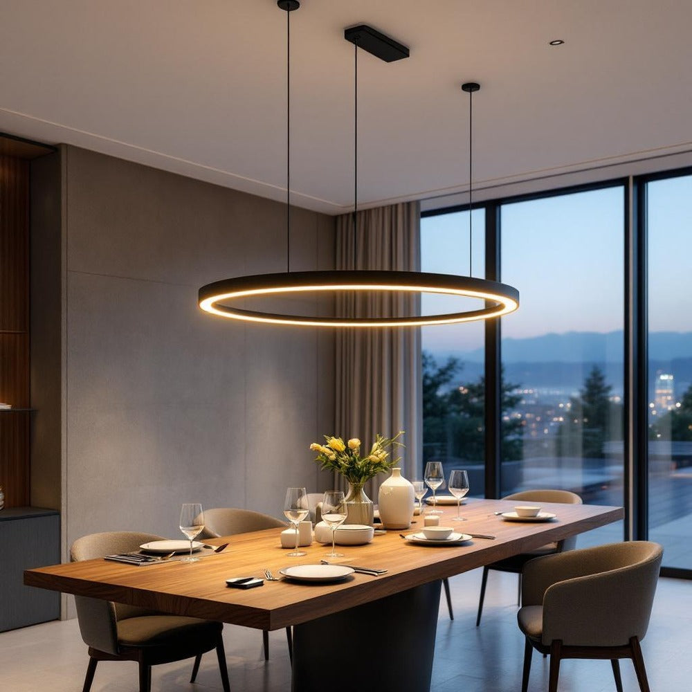 20mm Round Magnetic Track lighting in luxury dining room — AI hero