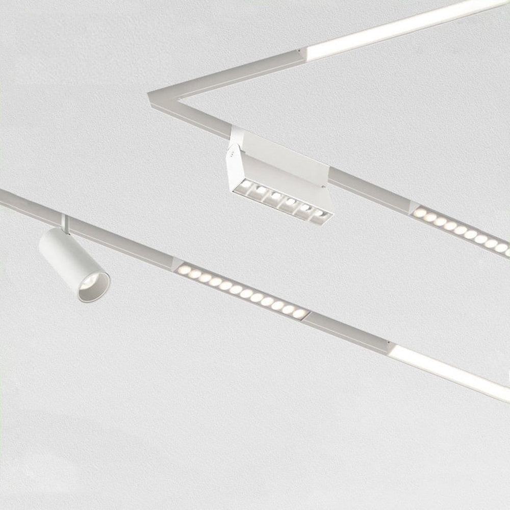JS-TRL 10mm White Body Magnetic Track — System Overview (Linear, Spot, Grille, Track)