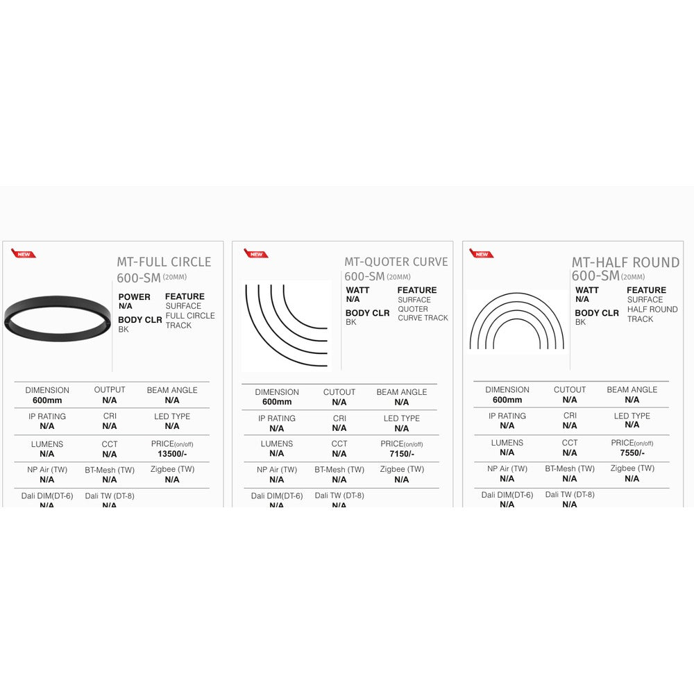 Round Magnetic Track — Full Circle, Quoter Curve & Half Round