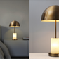 JS-GL-0002-TL - Antique Brass & White Metal & Onyx Marble Modern Wall Light