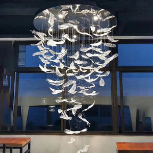 Verdantia Leaf Chandelier – Modern Luxury Lighting for Living Room, Dining & Staircase