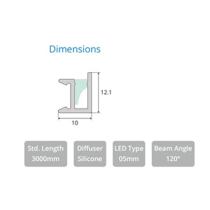 JS-JAS Jas Mfs1210 Furniture Alluminium Profile For Strips 001-JAS-S1012