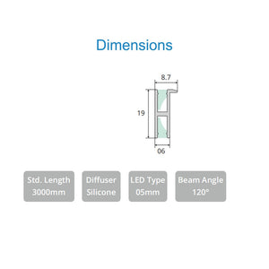 JS-JAS JSAS-Mfs-1906 Shelf Light Alluminium Profile For Strips 004-JAS-S0619