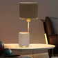 JS-GL-0046-T BR - Texture Brown & Gold Metal Modern Table Lamp