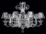 Iris Cristal (Spain) Sorolla 8-Light Gold & Clear Crystal Chandelier