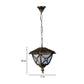 ELIANTE Antique Gold Aluminium Hanging Lights - B22 holder - 0073-1LP- without Bulb