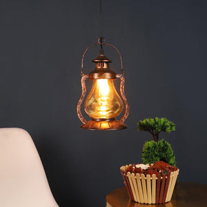 Copper Metal Hanging Light - 0098-HL - Included Bulb