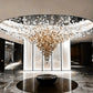 Gemstoniya Crystal Glass Chandelier – Modern Luxury Hanging Light for Living & Dining Room