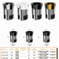 LCP-001 — Chrome, White, Black, Gold reflector finishes side-by-side on premium architectural body