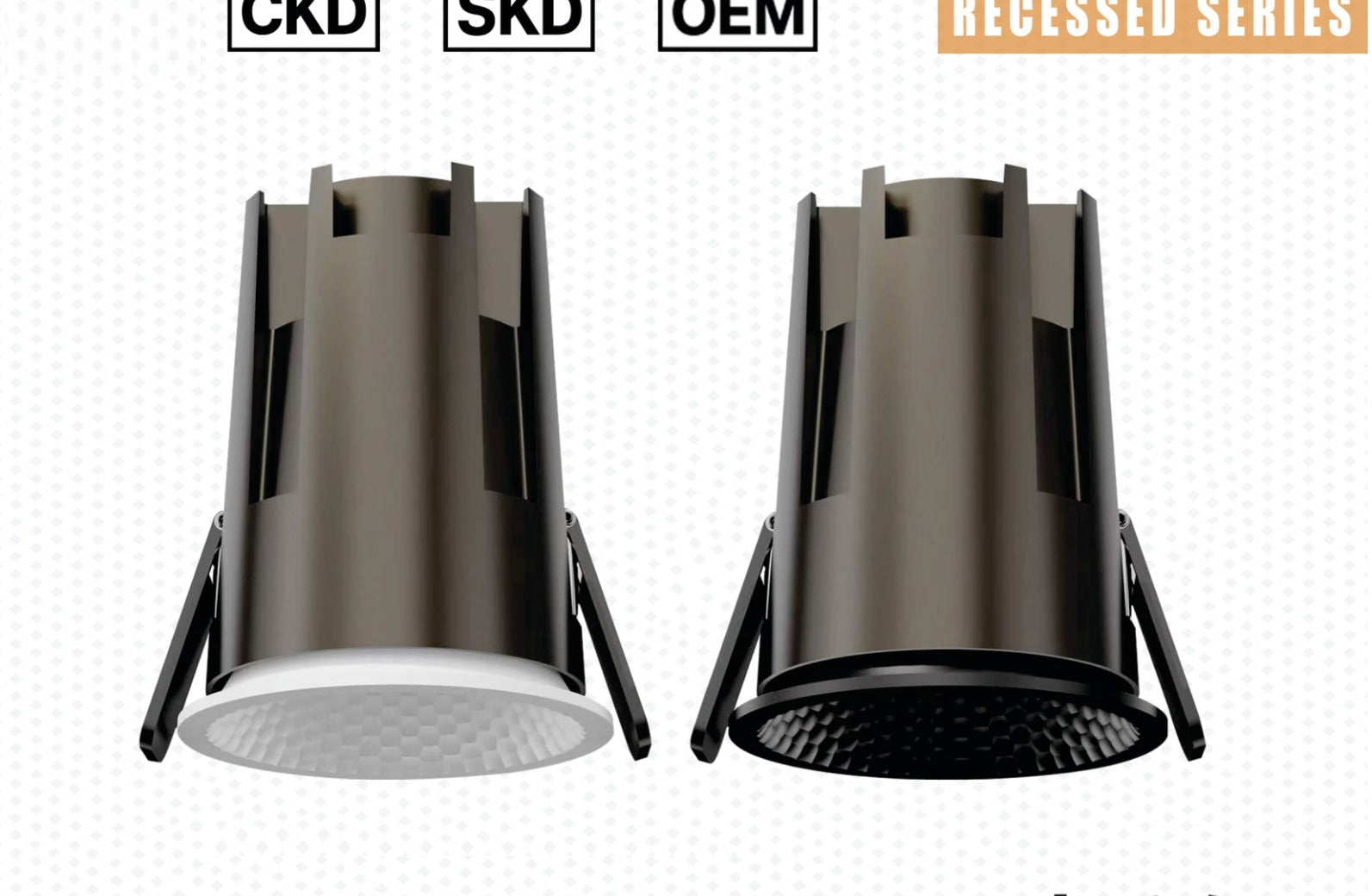 LCP-039 — white + black honeycomb-reflector composition