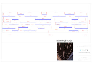 Unity Group Swimming Pool — custom random-pattern profile lighting marking plan with client reference image