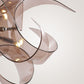 Iris Cristal (Spain) Vortex 4-Light Fume & Chrome Crystal Chandelier