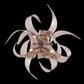 Iris Cristal (Spain) Vortex 4-Light Fume & Chrome Crystal Chandelier