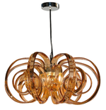 Iris Cristal (Spain) Nilo 1-Light Gold & Honey Crystal Pendant Light