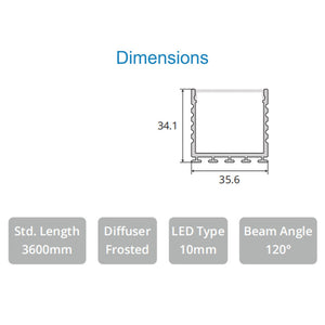 JS-JAS JSAS-Eco 3535 Surface Alluminium Profile For Strips 019-JAS-S3535
