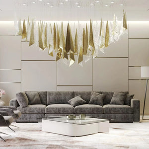 Prismora Glass Chandelier – Modern Elegance in Light