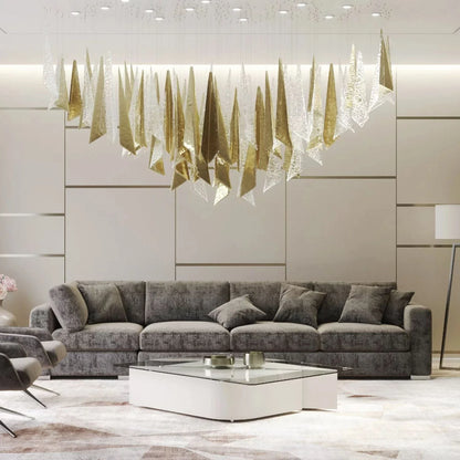 Prismora Glass Chandelier – Modern Elegance in Light