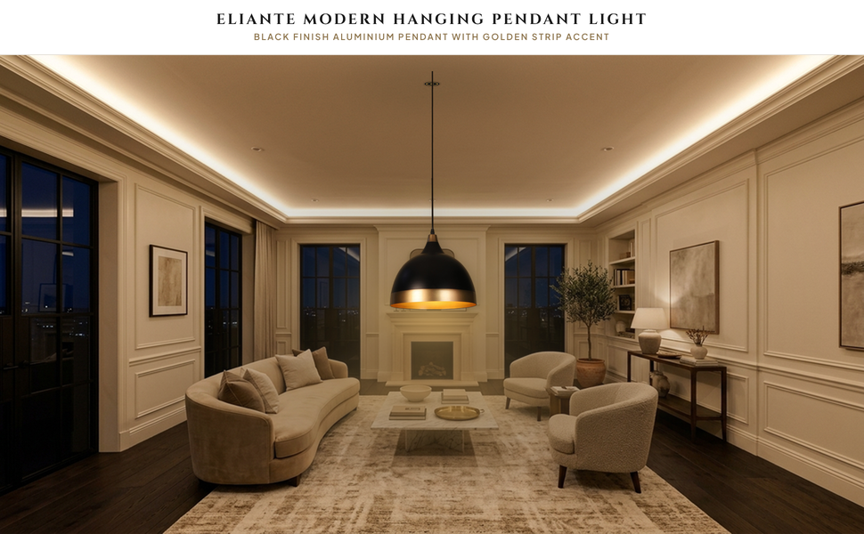 ELIANTE Modern Hanging Pendant Light Hero Lifestyle