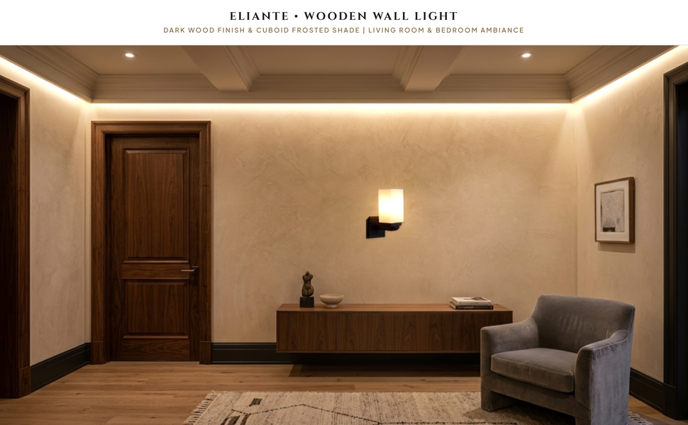 ELIANTE Wooden Wood Wall Light - 69-1W Hero Lifestyle